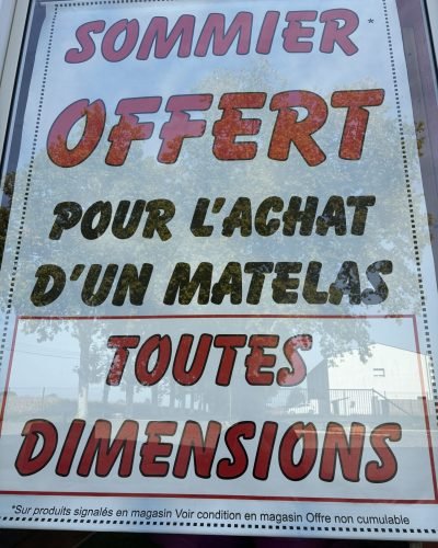 promotion sommier offert pour l'achat d'un matelas
